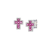 Orecchini Amen Donna Croci in Argento Zircone ECRREBBRZ - ECRREBBRZ